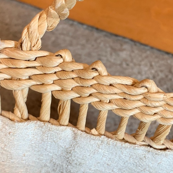 Vintage Woven Straw Handbag with Shell Decoration - Picture 6 of 6